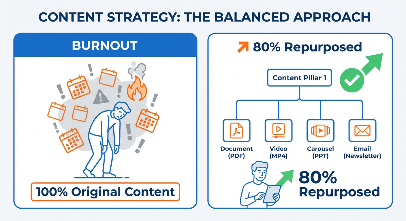 Why Your LinkedIn Content Strategy Should Be 80% Repurposed, Not 'Original' - Cover Image